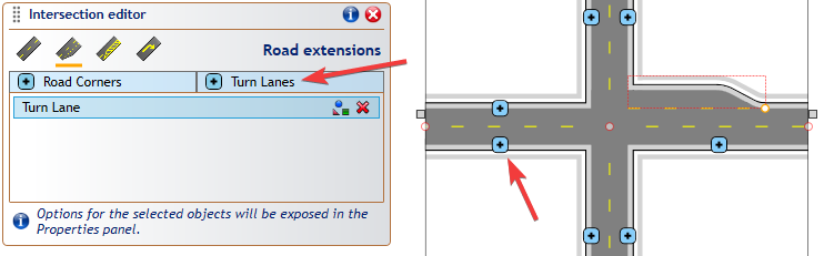 Creating an intersection in RapidPlan – Step 2