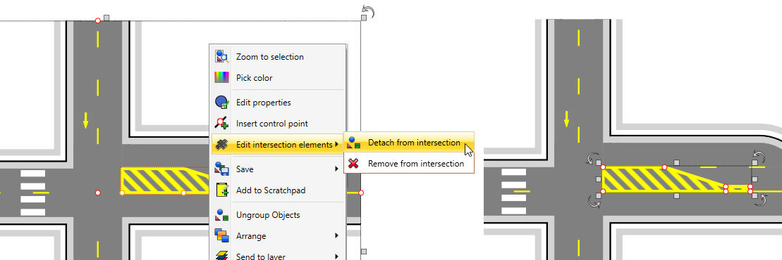 Creating an intersection in RapidPlan – Step 6