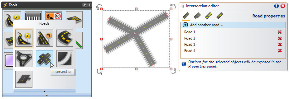 Creating an intersection in RapidPlan – Step 1